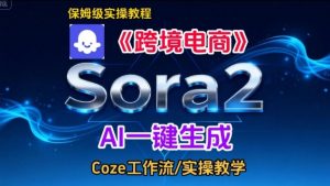 Sora2生成《跨境电商》英文短视频，实操搭建教学课，通俗易懂，包教包会-LH资源分享网