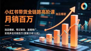 小红书带货全链路高阶课,选品爆破、笔记裂变、直播推广,实现多店月销百万(更新25年12月-LH资源分享网