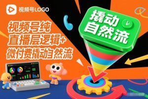 视频号纯直播底层逻辑+微付费撬动自然流-LH资源分享网