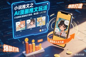 小说推文之AI漫画推文玩法,打造爆款漫画推文视频,稳定日入大几张-LH资源分享网
