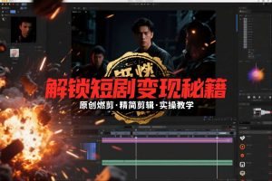 短剧拉新之原创燃剪精简剪辑实操课，解锁短剧变现秘籍-LH资源分享网