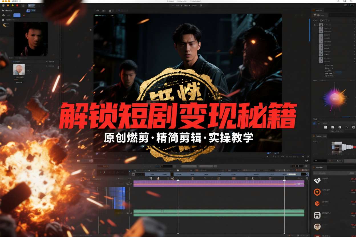 短剧拉新之原创燃剪精简剪辑实操课，解锁短剧变现秘籍-LH资源分享网