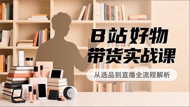 B站好物带货实战课，账号定位、选品拍摄、运营变现，全流程教学，实现UP主月入过万-LH资源分享网