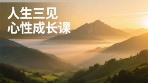 人生三见心性成长课，见天地众生自己，搞透人性安顿身心，活出清晰自我，内在富足无价-LH资源分享网